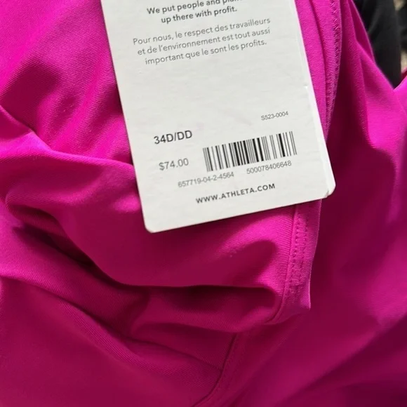 NWT! Athleta Electric Fuchsia Bondi Bra Cup Tankini - Multiple Sizes 🧜‍♂️